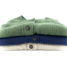 Charger l'image dans la galerie, Gilet Marine en Double Gaze de Coton