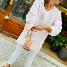 Load image into Gallery viewer, Chemise Oversize ANASTASIA en Double Gaze de Coton Blush