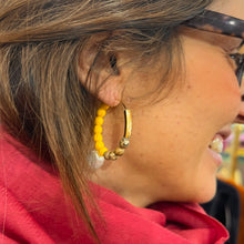 Load image into Gallery viewer, Créoles Maxi ACAPULCO en Jaspe et Plaqué Or