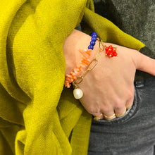 Load image into Gallery viewer, Bracelet ACAPULCO en Corail et Plaqué Or
