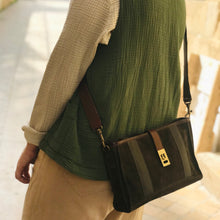 Charger l'image dans la galerie, Sac MARIANA en Cuir et Daim Coal