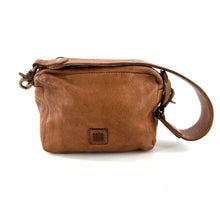 Charger l'image dans la galerie, Petit Sac en Cuir Ocre et Clous Plats Bicolores