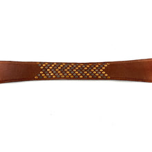 Charger l'image dans la galerie, Petit Sac en Cuir Camel et Clous Plats Bicolores