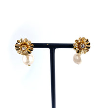 Load image into Gallery viewer, Boucles d'Oreilles XÉNON Small en Plaqué Or et Cristal