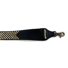 Charger l'image dans la galerie, Petit Sac en Cuir Noir et Clous Plats Bicolores