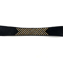 Charger l'image dans la galerie, Petit Sac en Cuir Noir et Clous Plats Bicolores