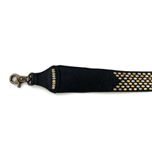 Charger l'image dans la galerie, Petit Sac en Cuir Noir et Clous Plats Bicolores