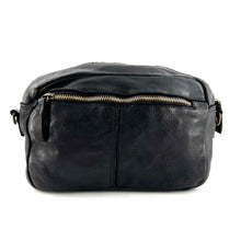 Charger l'image dans la galerie, Sac Bandoulière en Cuir Tressé Noir