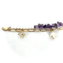 Load image into Gallery viewer, Bracelet ACAPULCO en Améthystes et Plaqué Or