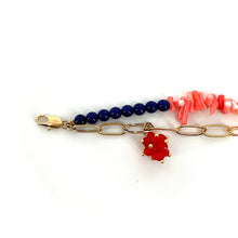 Load image into Gallery viewer, Bracelet ACAPULCO en Corail et Plaqué Or