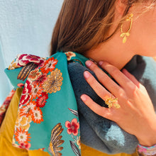 Load image into Gallery viewer, Col Fausse Fourrure Lagon / Prairie