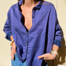 Load image into Gallery viewer, Blouse DOLCE en Soie et Coton Couleur Nuit