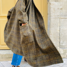 Load image into Gallery viewer, Manteau PAUL en Tweed Kaki et Noir