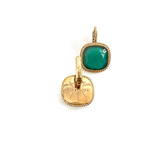 Charger l'image dans la galerie, Dormeuses louise en Pâte de Verre Turquoise