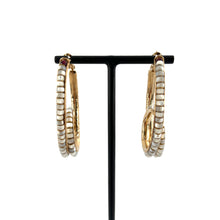 Charger l'image dans la galerie, Créoles NINON XL en Plaqué Or et Nacre Blanche