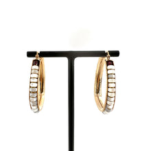 Load image into Gallery viewer, Créoles NINON en Plaqué Or et Nacre Blanche