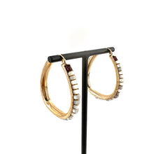 Load image into Gallery viewer, Créoles NINON en Plaqué Or et Nacre Blanche