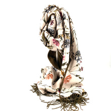 Load image into Gallery viewer, Étole Alpaga Doublée Foulard Kaki