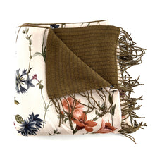 Load image into Gallery viewer, Étole Alpaga Doublée Foulard Kaki