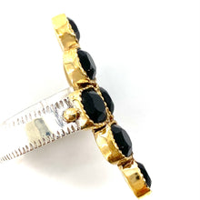 Charger l'image dans la galerie, Bague PAOLA en Argent Laiton et Onyx Noir