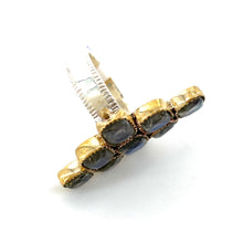 Charger l'image dans la galerie, Bague PAOLA en Argent Laiton et Labradorite