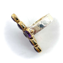 Charger l'image dans la galerie, Bague PAOLA en Argent Laiton et Améthystes