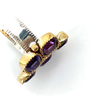 Charger l'image dans la galerie, Bague PAOLA PM en Argent Laiton et Améthystes