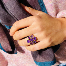 Charger l'image dans la galerie, Bague PAOLA PM en Argent Laiton et Améthystes