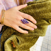 Charger l'image dans la galerie, Bague PAOLA en Argent Laiton et Améthystes