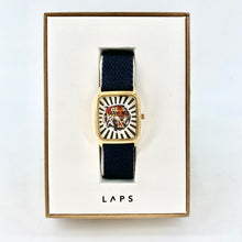 Charger l'image dans la galerie, Montre BENGALLE Noir Bracelet Perlon Orange