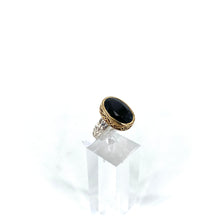 Charger l'image dans la galerie, Bague Ovale Argent Laiton en Onyx Noir