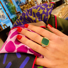 Load image into Gallery viewer, Bague KARA en Onyx Vert