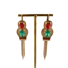 Charger l'image dans la galerie, Longue Boucle d'Oreille SOLEIL en Cristal Multicolore