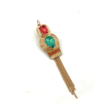 Charger l'image dans la galerie, Longue Boucle d'Oreille SOLEIL en Cristal Multicolore