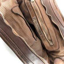 Charger l'image dans la galerie, Sac ALGHERO en Cuir et Cuir Perforé Oak Brown