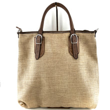 Charger l'image dans la galerie, Sac MICHELLE en Paille Enduite et Cuir Gray Tea