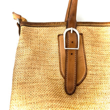 Charger l'image dans la galerie, Sac MICHELLE en Paille Enduite et Cuir Sweet Tea