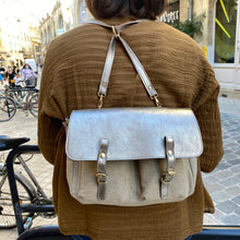 Charger l'image dans la galerie, Mini Mathématiques Toile et Cuir Poussière / Lin