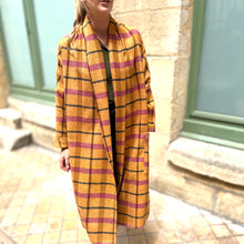 Charger l'image dans la galerie, Manteau PAUL à Carreaux Orange et Rose