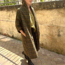 Load image into Gallery viewer, Manteau PAUL à Carreaux Kaki et Orange