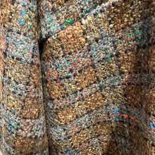 Load image into Gallery viewer, Manteau PAUL à Petits Carreaux Marron Moucheté Multicolore