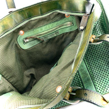 Charger l'image dans la galerie, Sac AMALFI en Cuir Perforé Vert