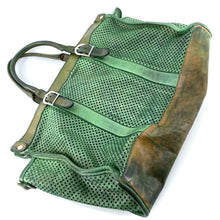 Charger l'image dans la galerie, Sac AMALFI en Cuir Perforé Vert