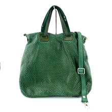 Charger l'image dans la galerie, Sac RE EDITION en Cuir Perforé Vert