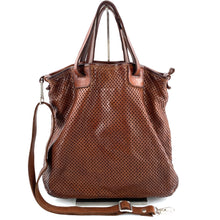 Charger l'image dans la galerie, Sac RE EDITION en Cuir Perforé Caramel