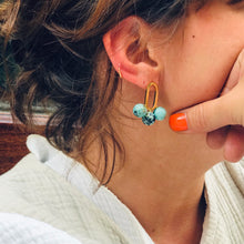 Load image into Gallery viewer, Boucles d'Oreilles XANADU Maxi en Plaqué Or et Opales