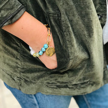 Load image into Gallery viewer, Bracelet XANADU Maxi en Plaqué Or Perles de Rivière et Opales