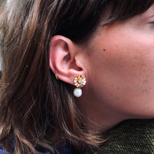 Load image into Gallery viewer, Boucles d'Oreilles XÉNON Small en Plaqué Or et Cristal