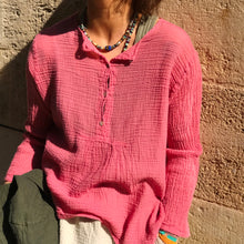 Charger l'image dans la galerie, Blouse JOSÉPHINE en Gaze de Coton Rose