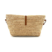 Charger l'image dans la galerie, Sac PAROS en Raphia Naturel et Cuir Camel